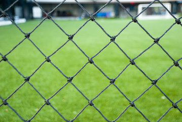 Fototapeta premium The football pitch with the net in background