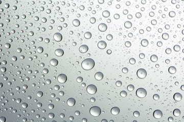 water drops on grey background
