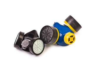 Respirators isolated on white