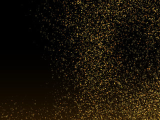 Vector gold glittering sparkle stardust background
