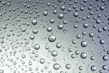 water drop on grey background