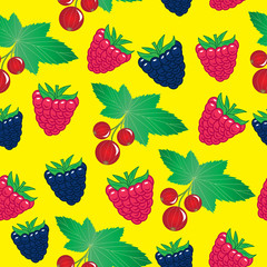 forest berries seamless pattern