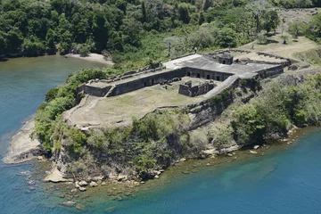 Papier Peint photo autocollant Travaux détablissement Aerial view of Fort Sherman at Toro Point, Panama Canal, Panama