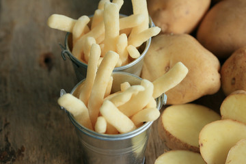 French fries with fresh potatoes