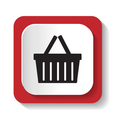 Vector sign with a picture of a basket