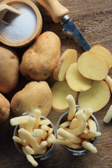 French fries with fresh potatoes