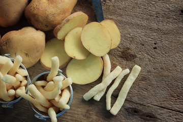 French fries with fresh potatoes