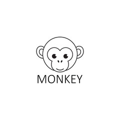 Vector illustration of monkey.
