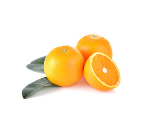 Orange fruit on white background