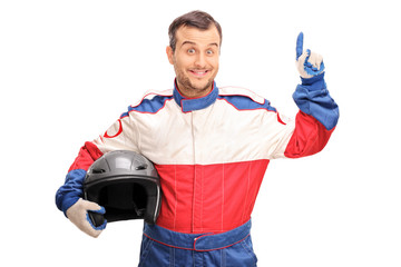 Young male car racer having an idea © Ljupco Smokovski