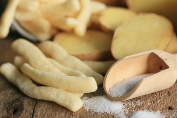 French fries with fresh potatoes