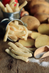 French fries with fresh potatoes