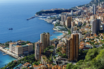Naklejka premium Monaco, Monte Carlo, elevated view