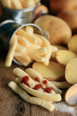 French fries with fresh potatoes