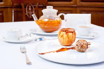 Biffin, Creme Brulee, Fired Ice Cream,