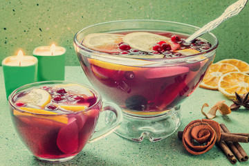 Punch - celebratory drink of wine, spices and fruit