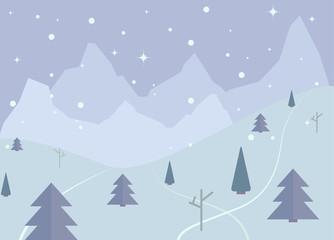 Xmas snow scene