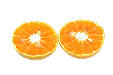 Orange on isolated white background