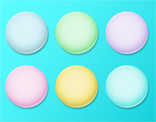 Set of cartoon glossy buttons for game or web design