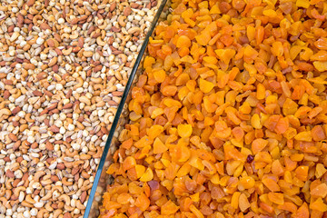 Dried fruits and nuts at the Spice Market in Istanbul