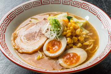 味噌チャーシューラーメン　 miso roasted pork fillet ramen Japan