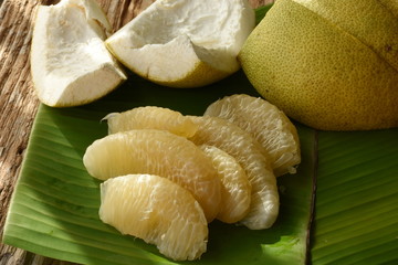 Pomelo or grapefruit. Fresh and tasty tropical fruit. The pomelo , Citrus grandis, much like the...