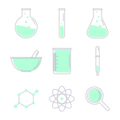 Set of laboratory equipment