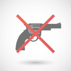 Not allowed icon with a gun