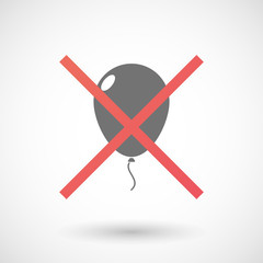 Not allowed icon with a balloon