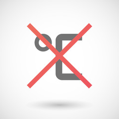 Obraz premium Not allowed icon with a celsius degree sign