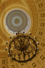 Fototapeta na wymiar Classical Dome Ceiling with Chandelier