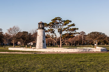 Buckroe Beach former miniature golf lighthouse in Hampton, virginia.