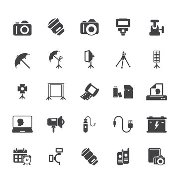 Photo equipment icons