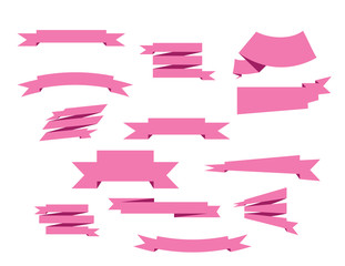 banner ribbons vector set