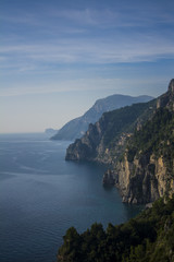 Fototapeta na wymiar a view of amalfi coast from positano