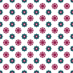 Seamless background image of vintage flower geometry pattern.
