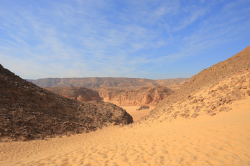 Desert and canyon