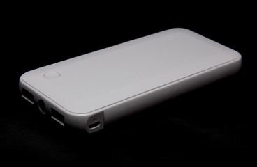 External battery pack isolated on black