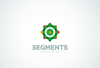 Vector outline minimal abstract geometric logo