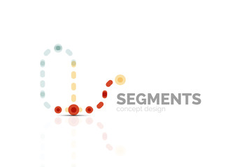 Vector outline minimal abstract geometric logo