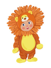 Малыш в костюме льва 