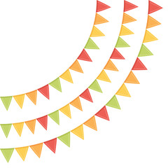 Obraz premium Set of colorful party flags. 