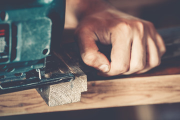 male carpenter at work