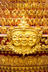 Fototapeta na wymiar unique golden sculpture