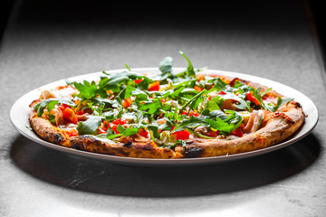 Delicious appetizer on white plate