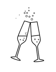 Sektgl&auml;ser ansto&szlig;en