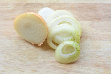 onions on a wooden floor