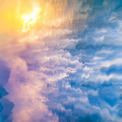 Fototapeta na wymiar sky reflected in water