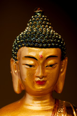 Golden Buddha Statue. close-up