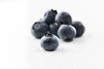 Fresh Blueberry Closeup on Bright Background
